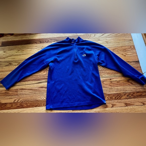 North Face - Men’s Quarter Zip. Large. Bright Blue. Vaporwick - Picture 1 of 10